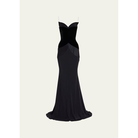 SERGIO HUDSON Dresses & Skirts - SERGIO HUDSON Womens Black Lined Padded Cups Spaghetti Strap Formal Gown Dress 4
